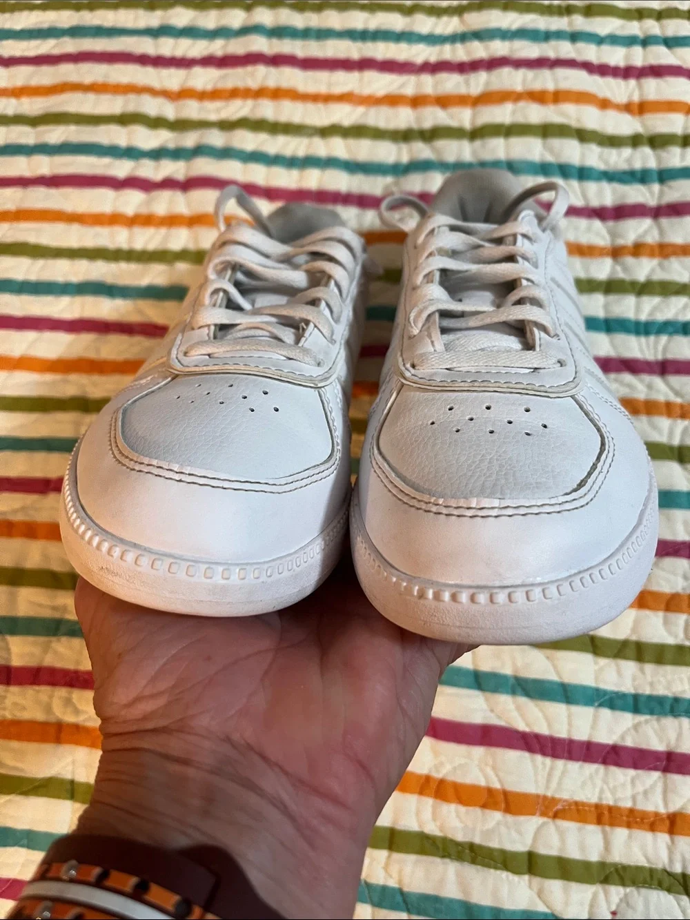 Girls “white on white” Vegan Adidas size 6 Youth/ladies